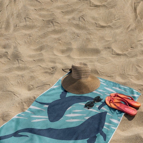 Синя плажна кърпа 90x180 cm Dolphin - DecoKing-image-4