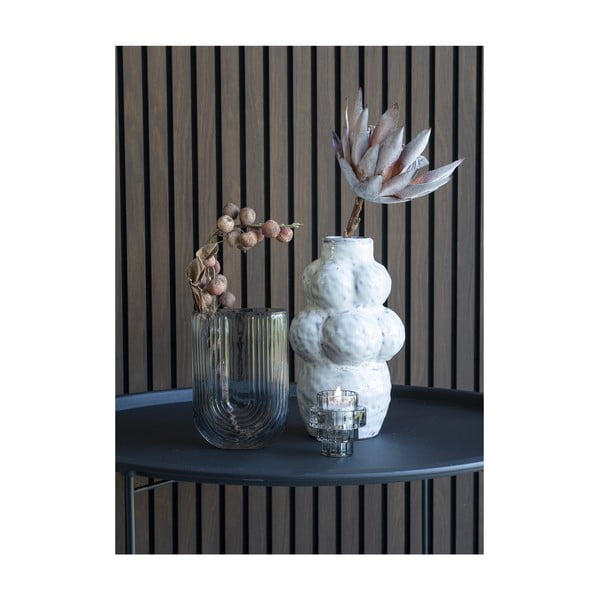 Светлосива стъклена ваза (височина 19 cm) – House Nordic-image-1