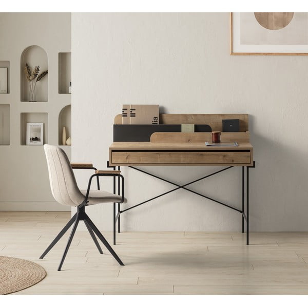 Работна маса от масивен дъб 60x113 cm Lila – Marckeric-image-1