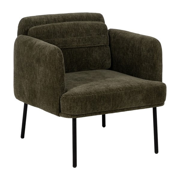 Зелено шенилово кресло Bind – Ixia