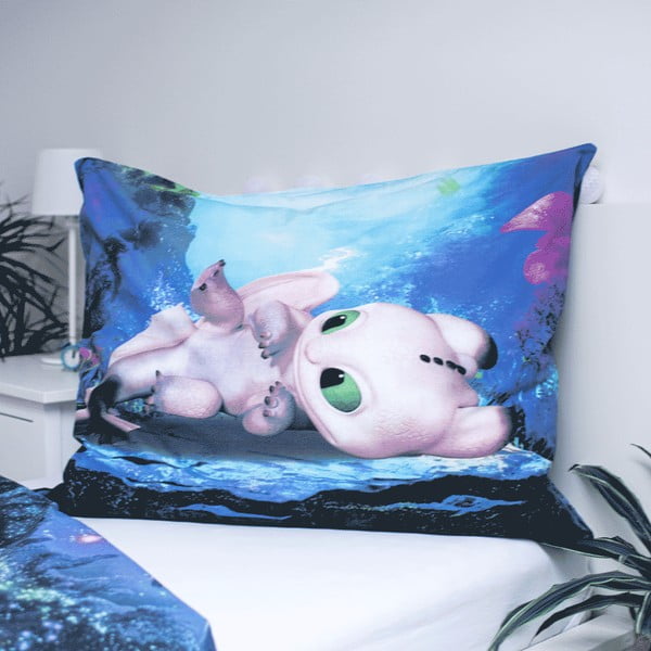 Синьо  единично  памучно детско спално бельо 140x200 cm How To Train Your Dragon – Jerry Fabrics-image-3