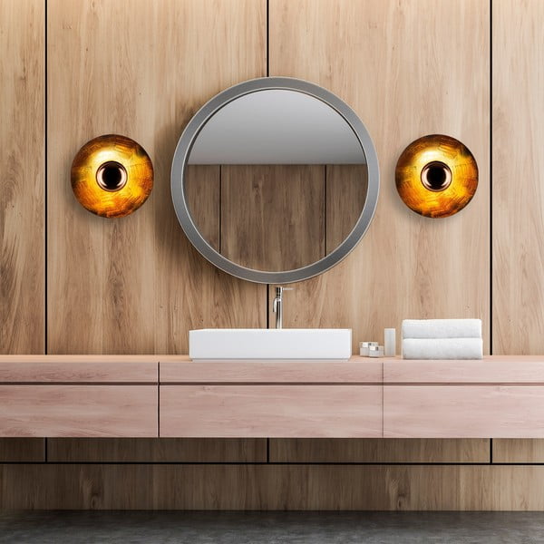 Стенна лампа в меден цвят ø 28 cm Kurt – Opviq lights-image-4