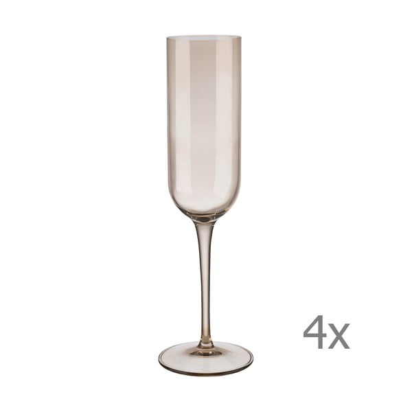 Комплект от 4 кафяви чаши за шампанско Mira, 210 ml - Blomus