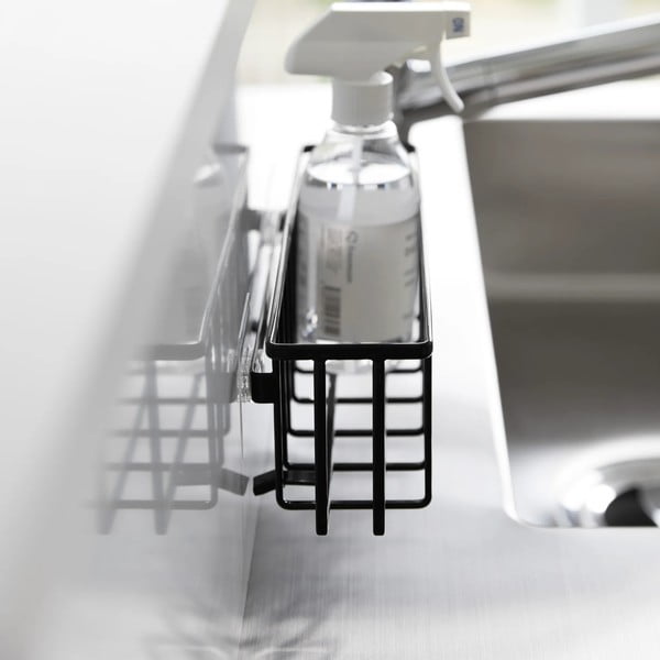 Черна метална стойка за перилни препарати без пробиване Film Hook – YAMAZAKI-image-4