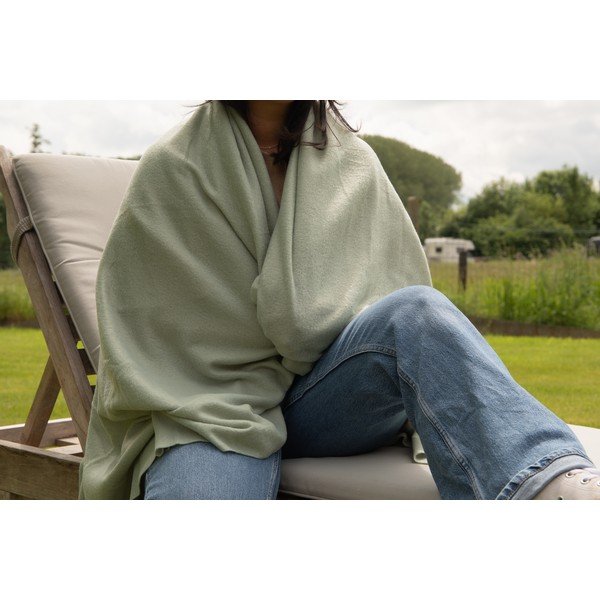 Зелено одеяло от флийс 130x160 cm Riso – Tiseco Home Studio-image-1