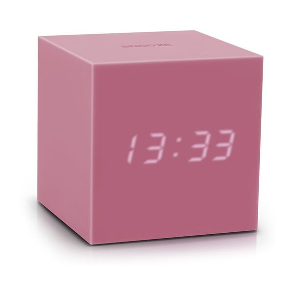 Розов LED будилник Gravity Cube Gravity Cube Click - Gingko