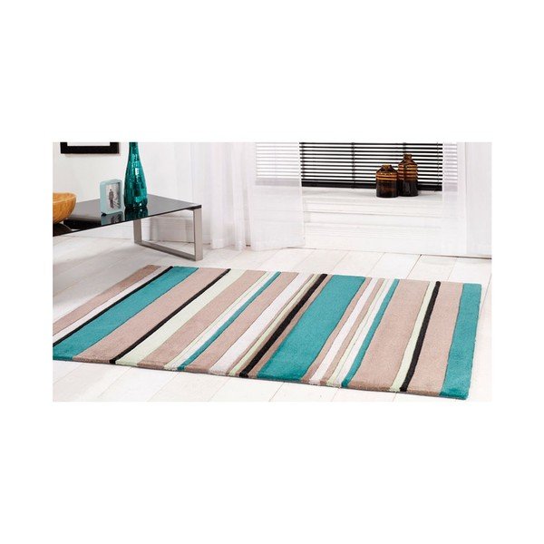 Koberec Broad Stripes Teal, 120x170 cm-image-1