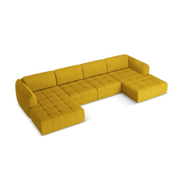 Жълт ъглов диван Hoku – Makamii-image-4