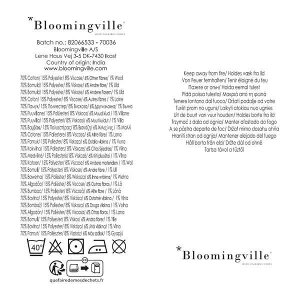 Синьо /бежово одеяло от рециклиран памук 130x160 cm Salobre – Bloomingville-image-4