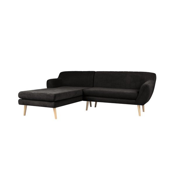 Černá pohovka s lenoškou na levé straně Mazzini Sofas Sardaigne-image-3