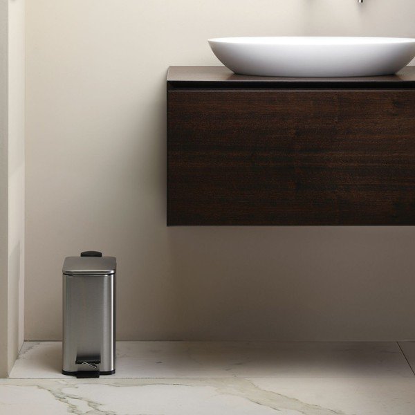 Стоманено кошче за боклук с педал в матово сребрист цвят 5 l   Erik – Spirella-image-2