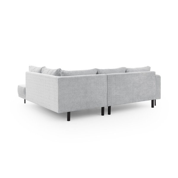 Светлосив шенилов ъглов диван (десен ъгъл/L форма) Mauris  – Ropez-image-3