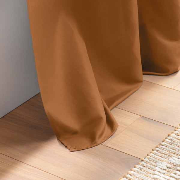 Кафяво перде от микрофибър 140x280 cm Absolu – douceur d'intérieur-image-3