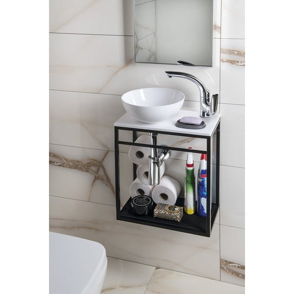 Бяла керамична кръгла мивка ø 28 cm Aster – Sapho-image-3