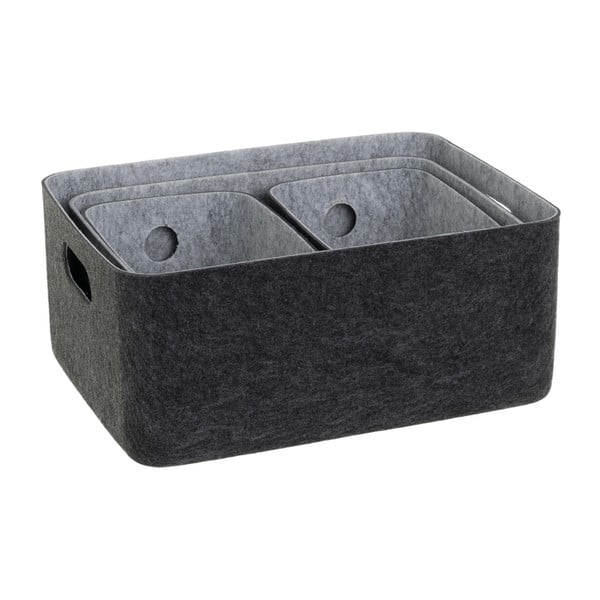 Текстилни кошници в комплект от 4 бр. 36x27x16 cm – Casa Selección-image-1