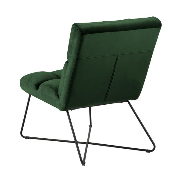 Зелено кадифено кресло Alba – Actona-image-3