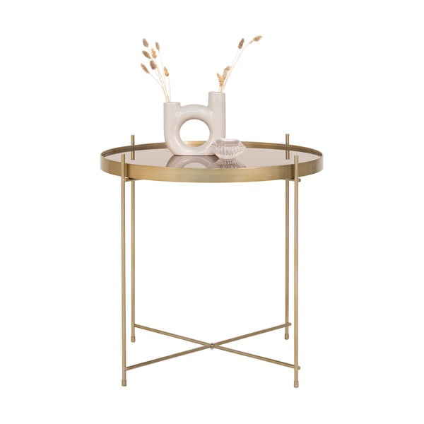 Кръгла масичка за кафе в златисто ø 48 cm Venezia - House Nordic-image-2