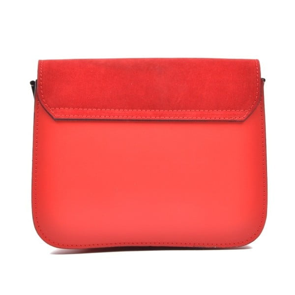 Червена кожена чанта Mangotti Zoe - Mangotti Bags