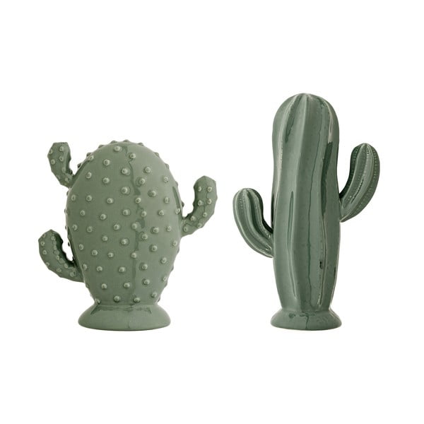 Комплект от 2 зелени декоративни статуетки Cactus - Bloomingville