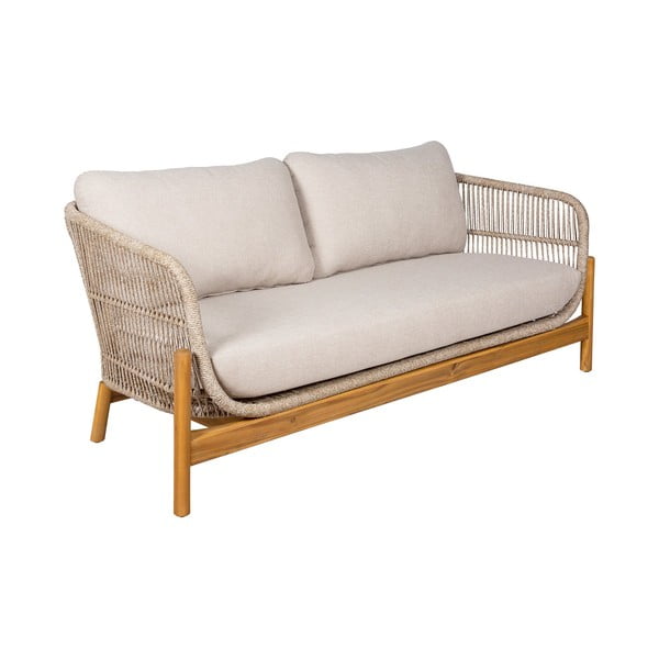 Градински комплект за отдих от масивна акация за 4 души в кремав и естествен цвят Terracina – House Nordic-image-1