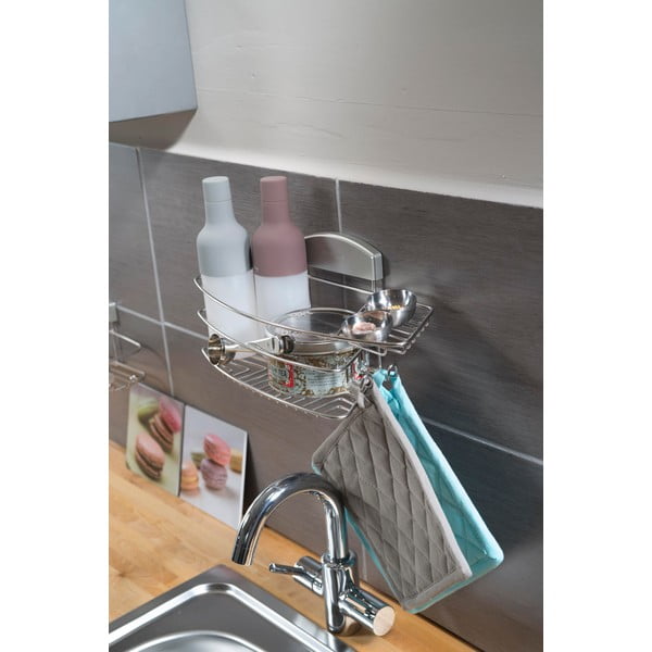 Nástěnný držák na sprchové gely bez nutnosti vrtání Compactor Gel, 35 x 16 cm-image-1