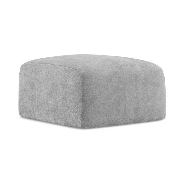 Светлосива шенилова табуретка Leila – Makamii-image-3