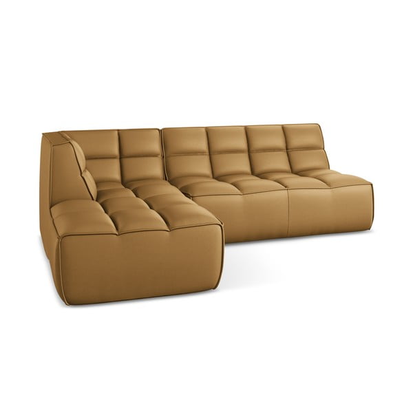 Модулен ъглов диван от изкуствена кожа Kalai – Makamii-image-2