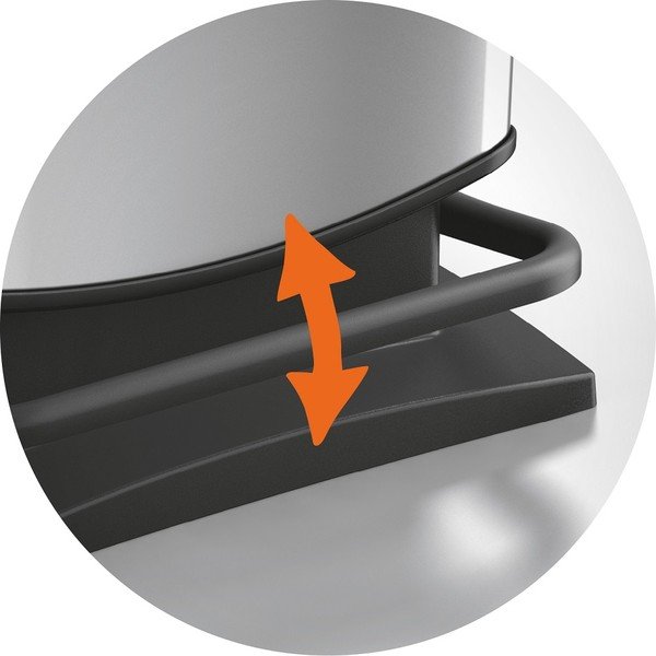 Пластмасово кошче за боклук с педал в сребрист цвят 40 l Paso – Rotho-image-4