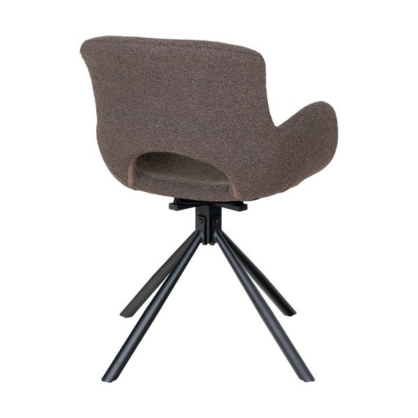 Кафяви тапицирани трапезни столове в комплект с подлакътници 2 бр. Amorim – House Nordic-image-2