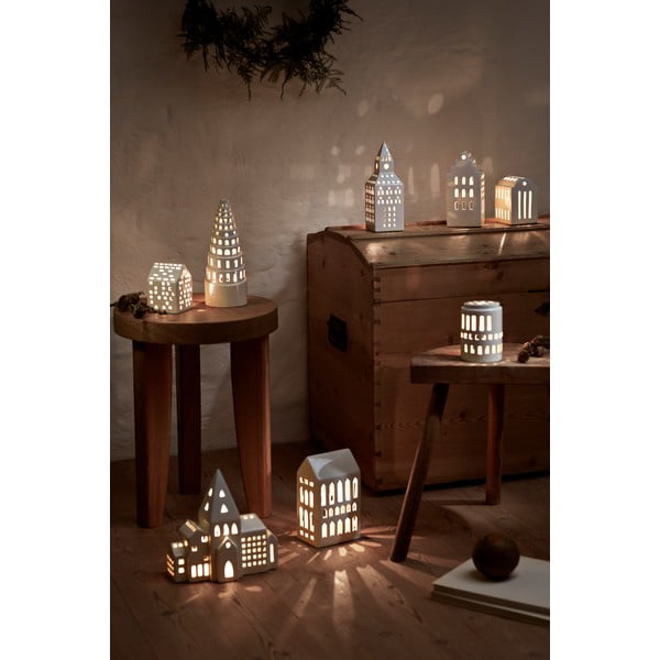 Керамичен свещник за чаена свещ Urbania Lighthouse Church Tower – Kähler Design-image-4