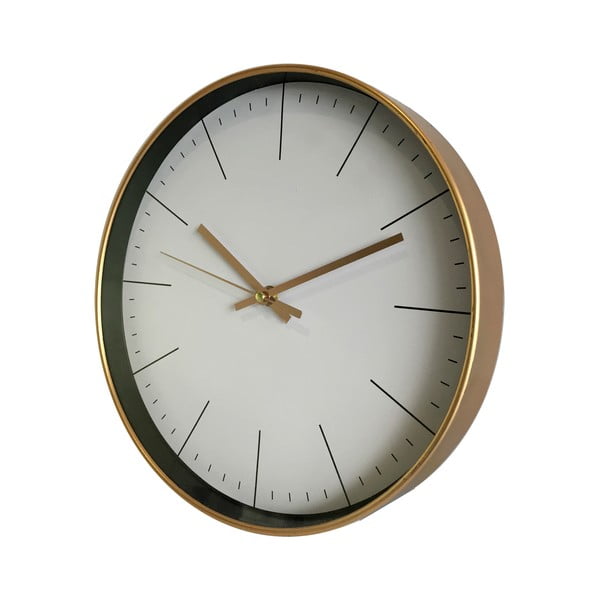 Nástěnné hodiny ve zlaté barvě Maiko Bronce, ⌀ 30 cm
