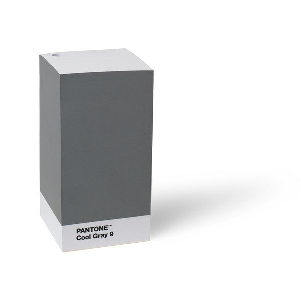Šedý stojan na tužku / poznámkový blok Pantone