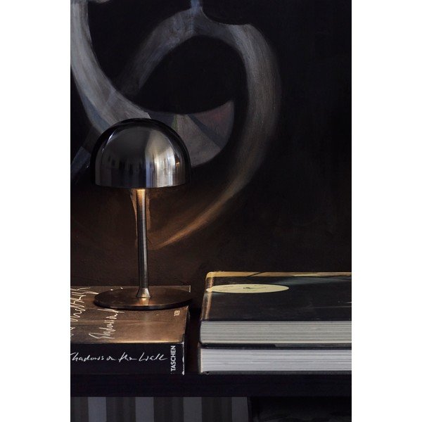 Тъмносива LED настолна лампа с дистанционно управление с метален абажур (височина 22 cm) Tim – Sirius-image-3