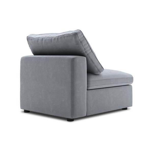 Сива средна част на модулен диван от велур Galaxy - Windsor & Co Sofas-image-3