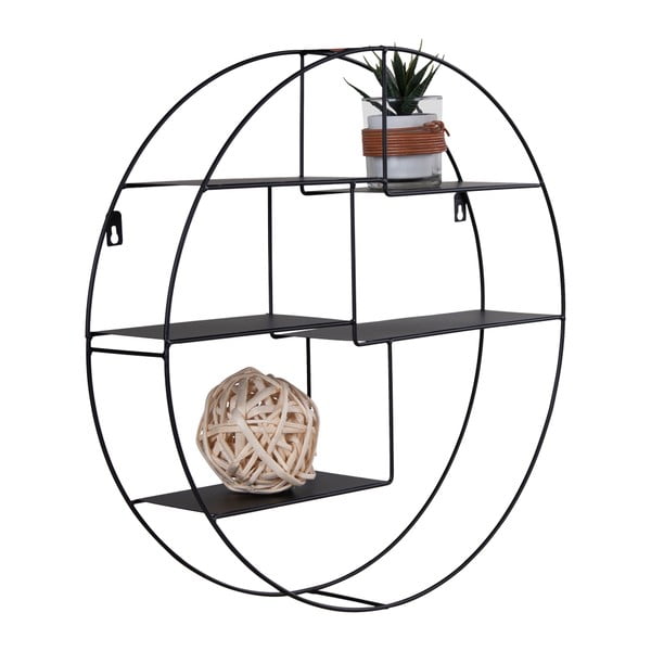 Черен двуетажен метален рафт Genk - House Nordic-image-2