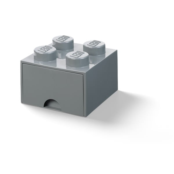 Детска тъмносива кутия за съхранение с чекмедже - LEGO®