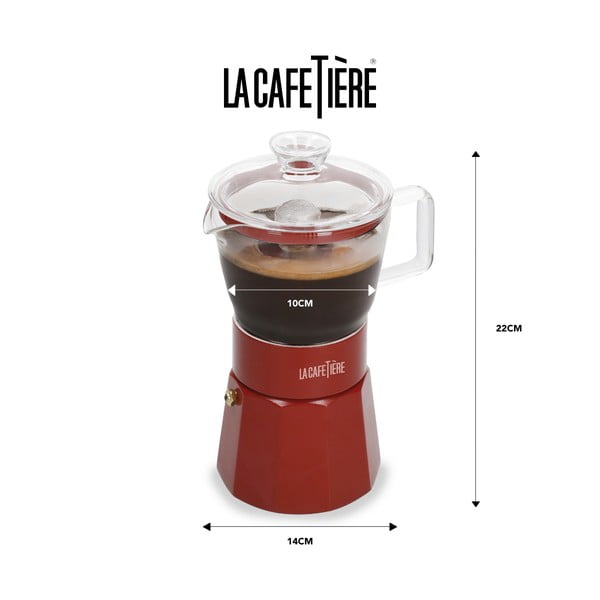 Червен чайник от неръждаема стомана за мока 0,29 л La Cafetiere Verona - Kitchen Craft-image-2
