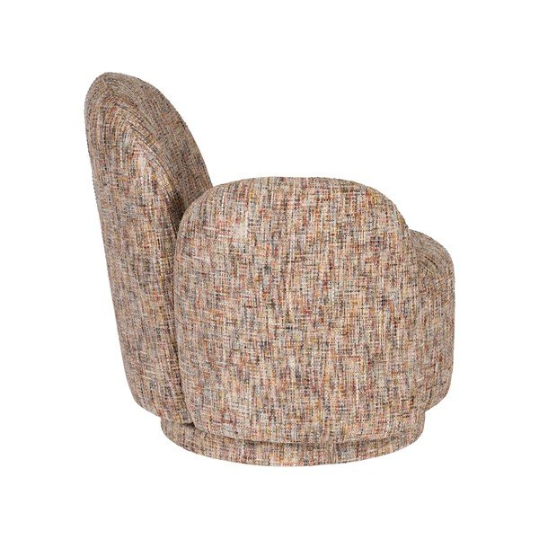 Бежово въртящо се шенилово кресло Rose – Dutchbone-image-3