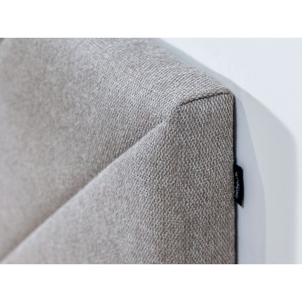 Бежово двойно тапицирано легло с включена подматрачна рамка 160x200 cm Romane – Bobochic Paris-image-4