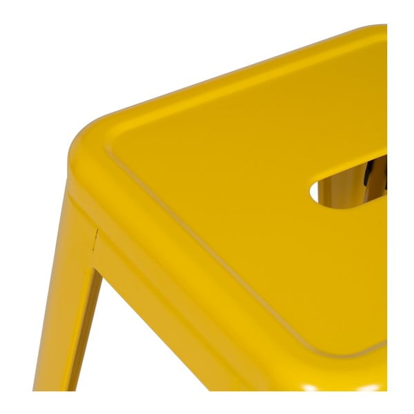 Жълти метални бар столове в комплект 2 бр. (височина на седалката 76,5 cm) – Ixia-image-2