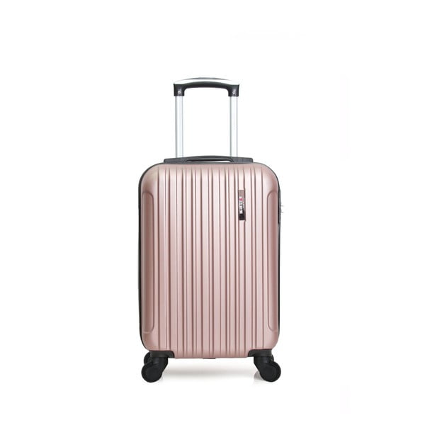 Розов куфар с количка Margo, 37 л - Bluestar