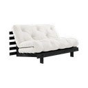 Кремав разтегателен диван 140 cm Roots Black Night – Karup Design