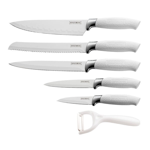 6dílná sada nožů Non-stick Color, bílá