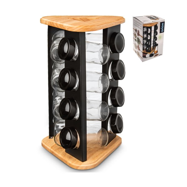 Комплект за подправки с поставка 12 бр. Black – Orion-image-1