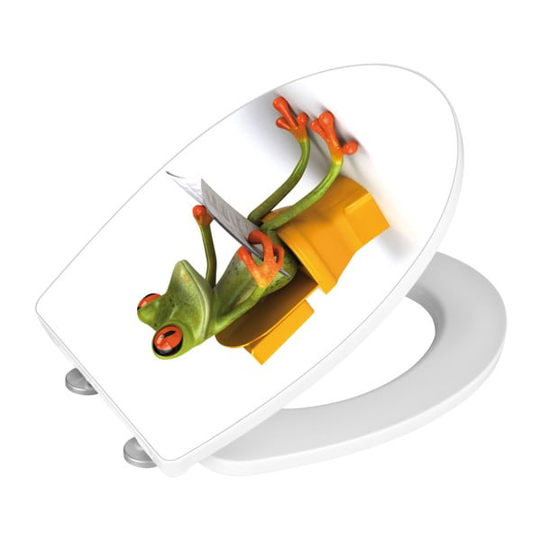 Лесно затваряща се тоалетна седалка Новини, 45 x 38,8 cm Frog - Wenko-image-4