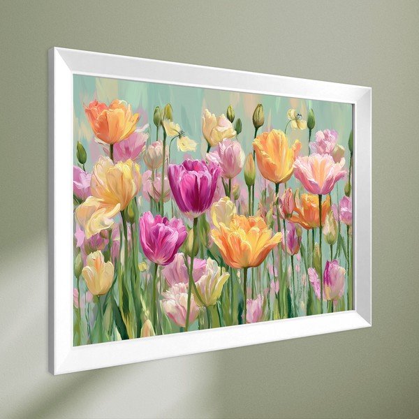 Печатна картина с включена рамка 75x56 cm Spring Tulip – Styler-image-4