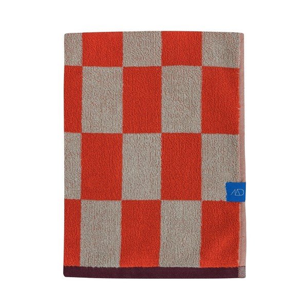 Оранжева/бежова хавлиена кърпа от органичен памук от тери 70x133 cm Retro – Mette Ditmer Denmark