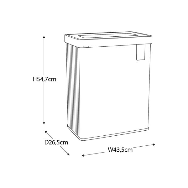 Синьо  кошче за боклук за рециклиране от рециклирана пластмаса 54 l Verto Recycle – Curver-image-4