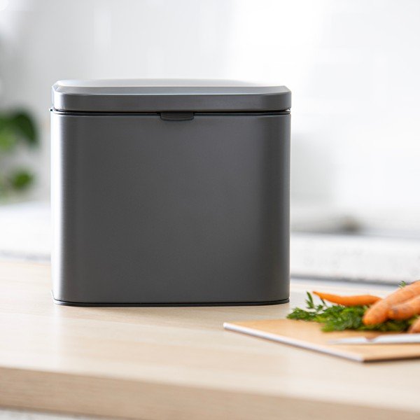 Тъмносив контейнер за компостируеми отпадъци 4 l Essentials – Ladelle-image-4
