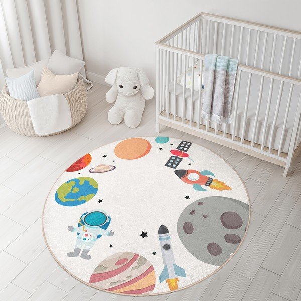 Детско килимче за игра подходящо за пране ø100 cm Space Trip – Mila Home-image-3